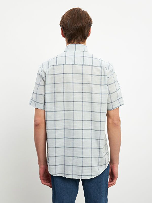 Moudda LC Waikiki - Chemise à carreaux manches courtes en tissu tissé pour Homme - Tunisie 4