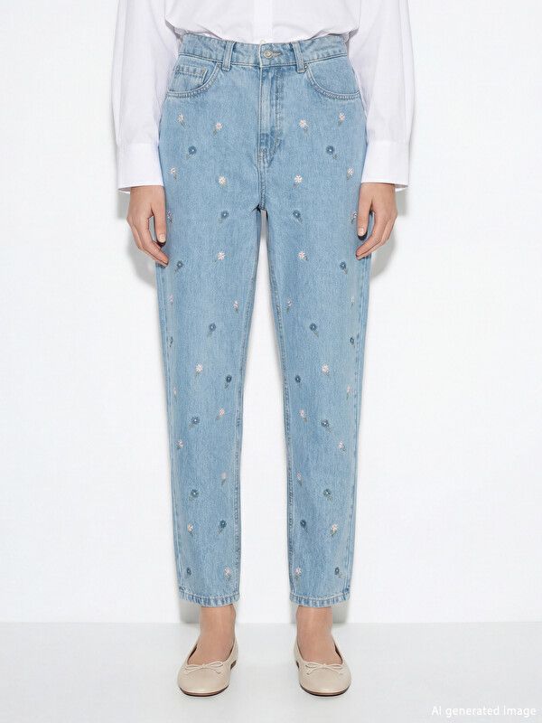 Moudda LC Waikiki - Jean basique en denim pour Femme couleur Bleu indigo clair rodé - Tunisie 2