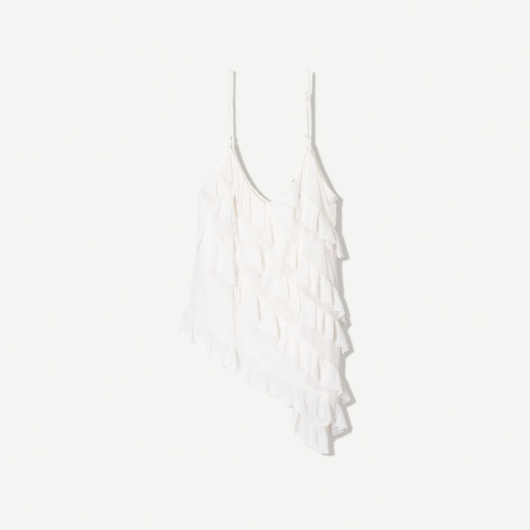 Moudda BERSHKA - Top Bretelles - Volants Bas Asymétriques - Tunisie 1