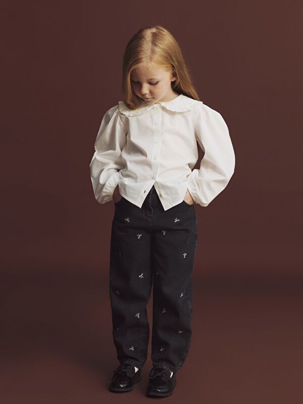 Moudda LC Waikiki - Pantalon tissé en denim Fille Rodéo noir - Tunisie 1