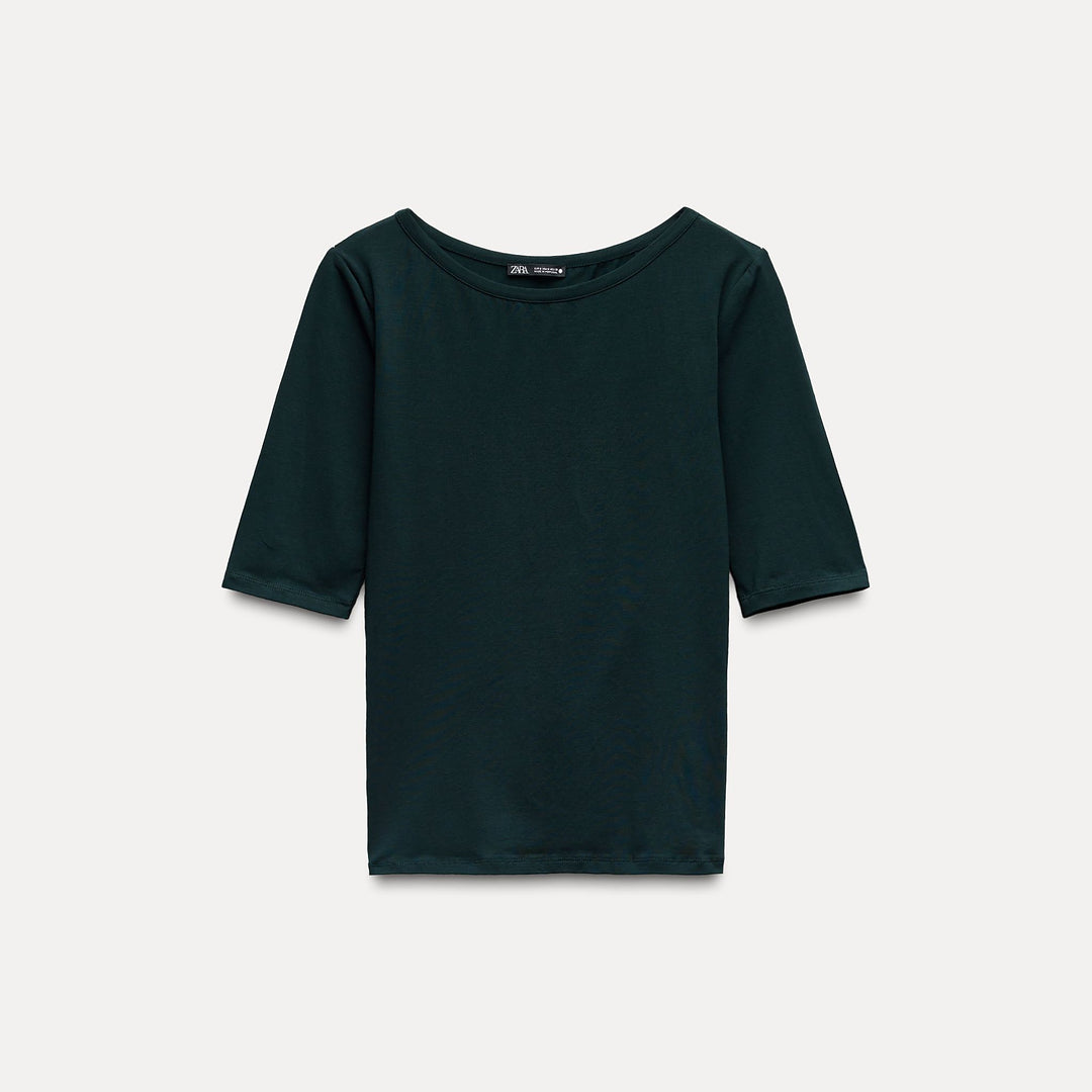 Moudda ZARA - T-shirt encolure bateau coton/élasthanne - Tunisie 1