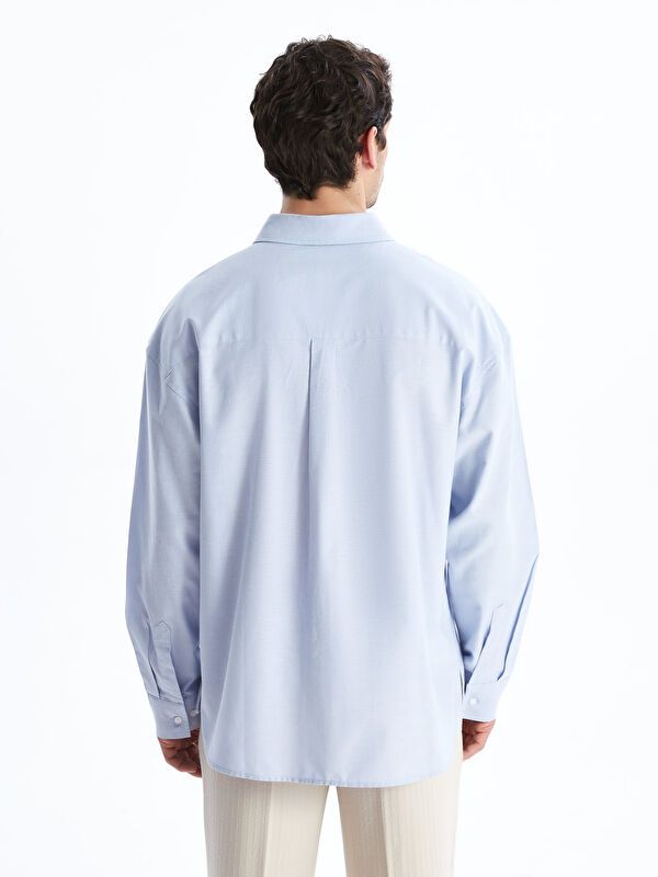 Moudda LC Waikiki - Chemise tissée manches longues Homme Bleu - Tunisie 4