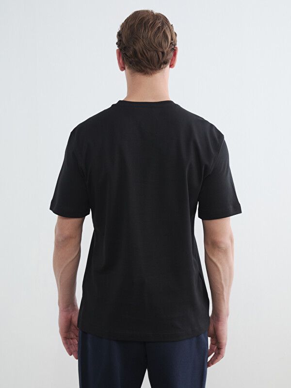 Moudda LC Waikiki - T-shirt manches courtes en jersey pour Homme couleur Noir - Tunisie 4