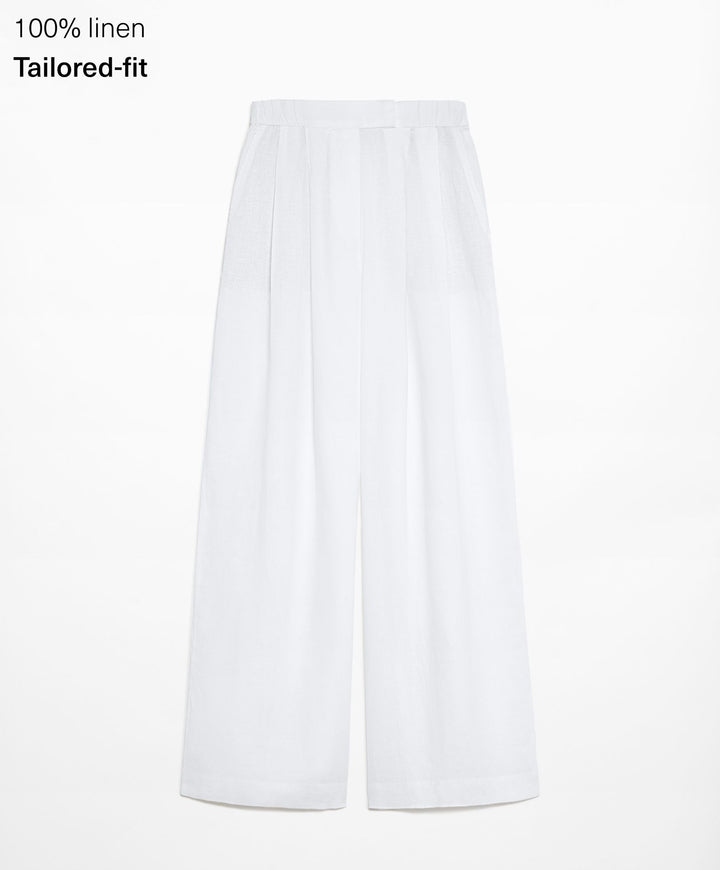 Moudda Oysho - Pantalon 100% Lin Coupe Tailleur Taille Haute - Tunisie 3