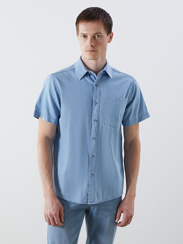Moudda LC Waikiki - Chemise en jean manches courtes pour Homme - Tunisie 1