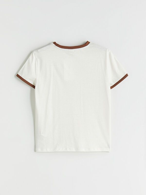 Moudda LC Waikiki - Body jersey manches courtes Fille Ecru - Tunisie 3