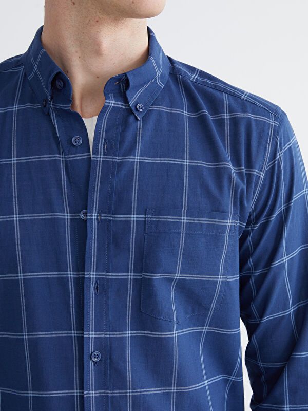 Moudda LC Waikiki - Chemise à carreaux manches longues en tissu pour Homme - Tunisie 3