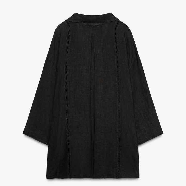 Moudda ZARA - Chemise Oversize Lin - Détail Entredos - Tunisie 2