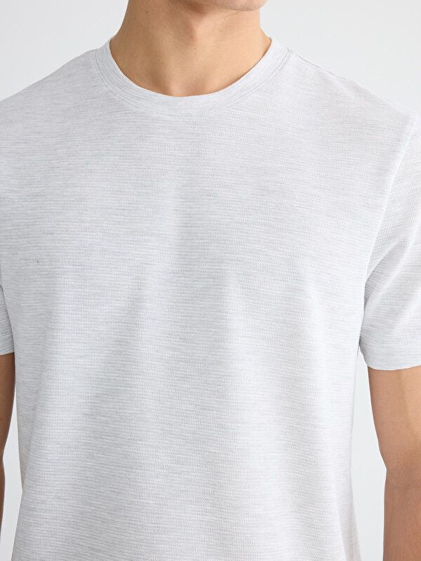 Moudda LC Waikiki - T-shirt manches courtes en jersey pour Homme couleur  Pierre chiné - Tunisie 3