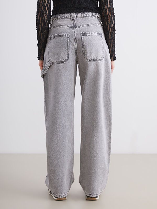 Moudda LC Waikiki - Pantalon tissé en denim Femme Gris clair - Tunisie 4