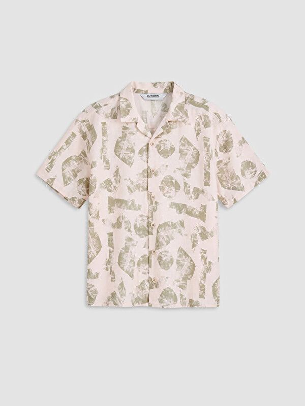 Moudda LC Waikiki - Chemise manches courtes en tissu pour Garçon couleur Vert kaki imprimé - Tunisie 1