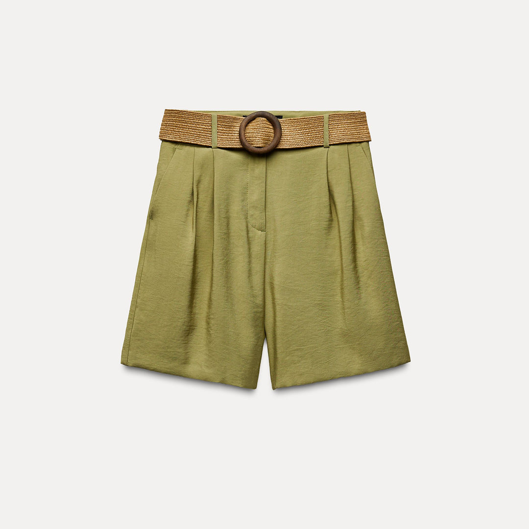 Moudda ZARA - Ceinture large boucle ronde imitation bois - Tunisie 1