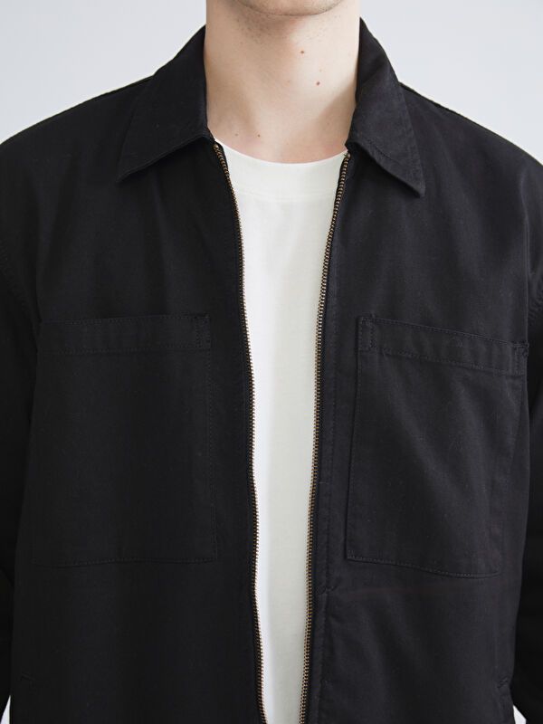 Moudda LC Waikiki - Veste-chemise tissée Homme Noir - Tunisie 3