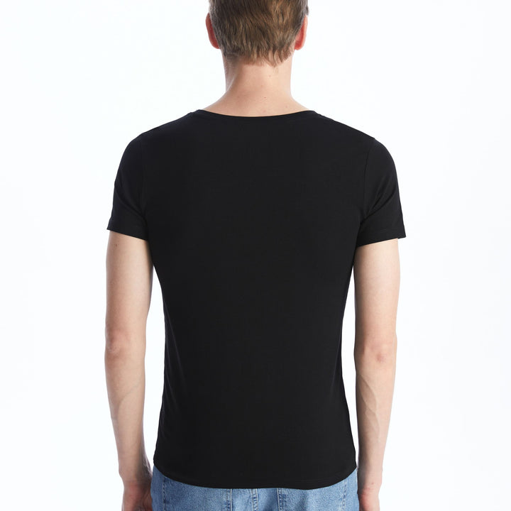 Moudda LC Waikiki - Débardeur sous-vêtement jersey manches courtes Homme Noir - Tunisie 5