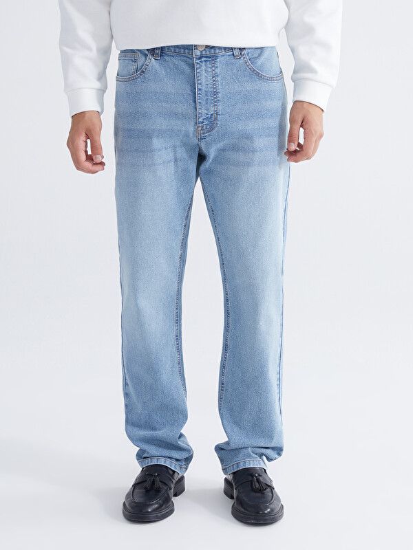 Moudda LC Waikiki - Jean basique en denim pour Homme couleur Bleu indigo clair rodé - Tunisie 2