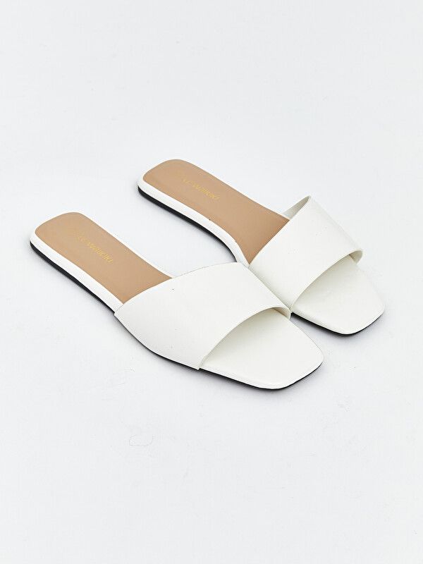 Moudda LC Waikiki - Chaussons stylés pour Femme couleur Écru - Tunisie 1