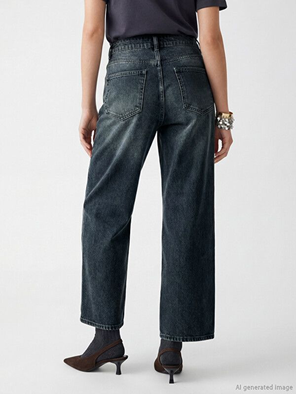 Moudda LC Waikiki - Jean basique en denim pour Femme couleur Rodeo noir - Tunisie 3