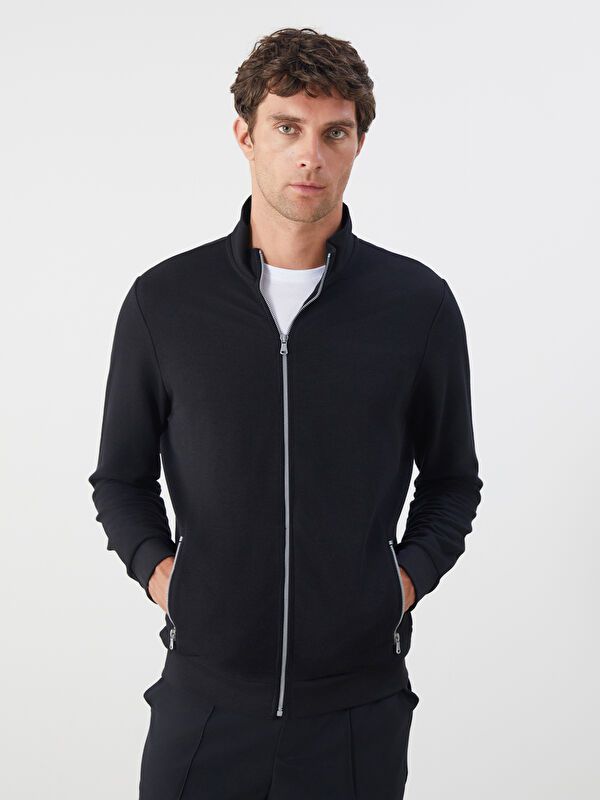 Moudda LC Waikiki - Cardigan jersey basique Homme Noir - Tunisie 1