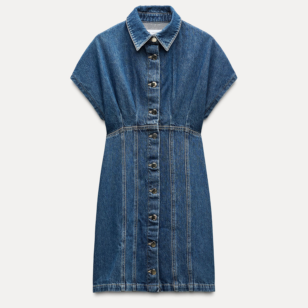 Moudda ZARA - Robe courte en jean plissée - Tunisie 1