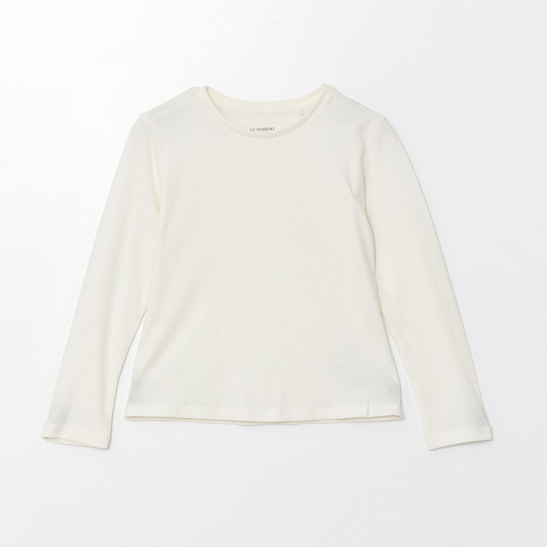 Moudda LC Waikiki - Body jersey basique manches longues Fille Ecru - Tunisie 1