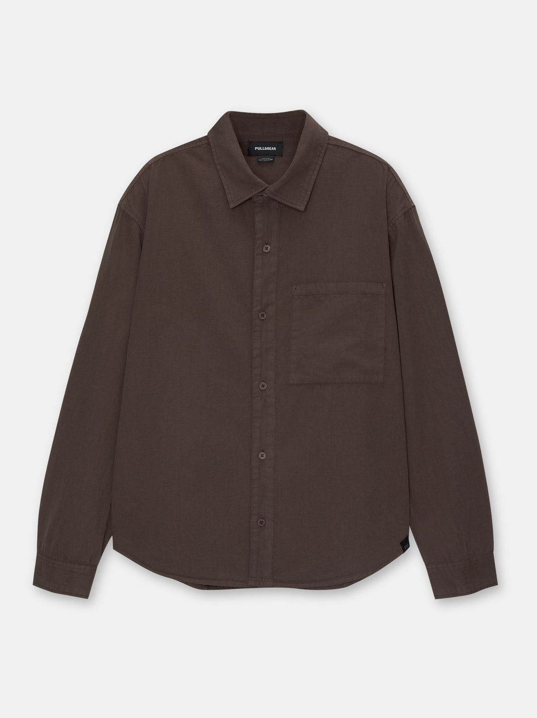 Moudda PULL & BEAR - Chemise Manches Longues Structure Lavée Basique - Tunisie 3