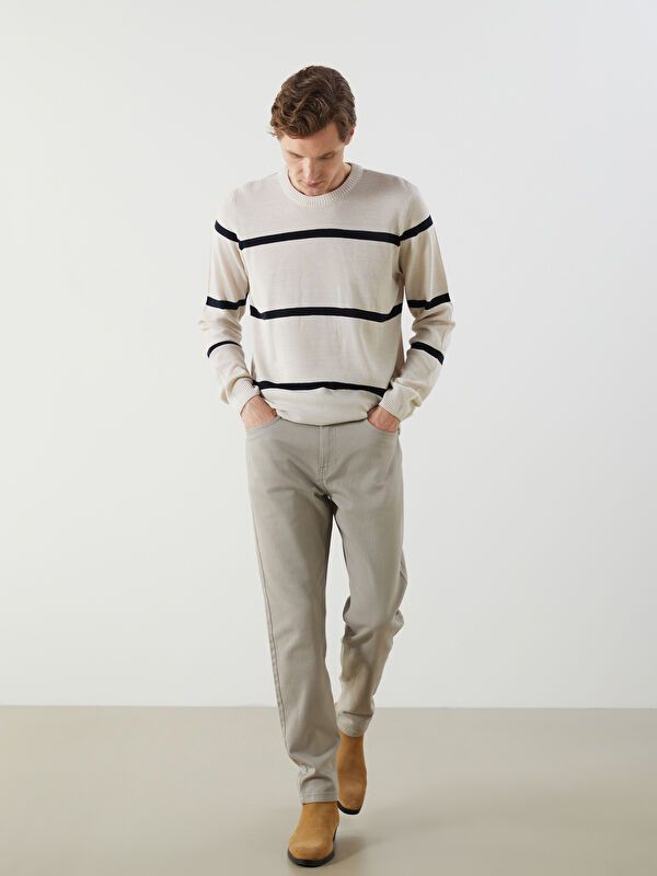 Moudda LC Waikiki - Pull rayé en tricot Homme Pierre - Tunisie 2