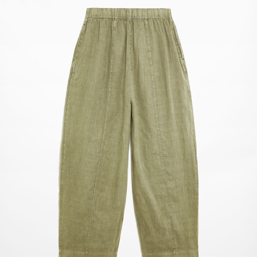 Moudda Oysho - Pantalon 100% Lin Lavé Barrel Taille Moyenne - Tunisie 3