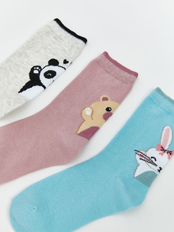 Moudda LC Waikiki - Chaussettes courtes Fille Mélange de gris - Tunisie 3