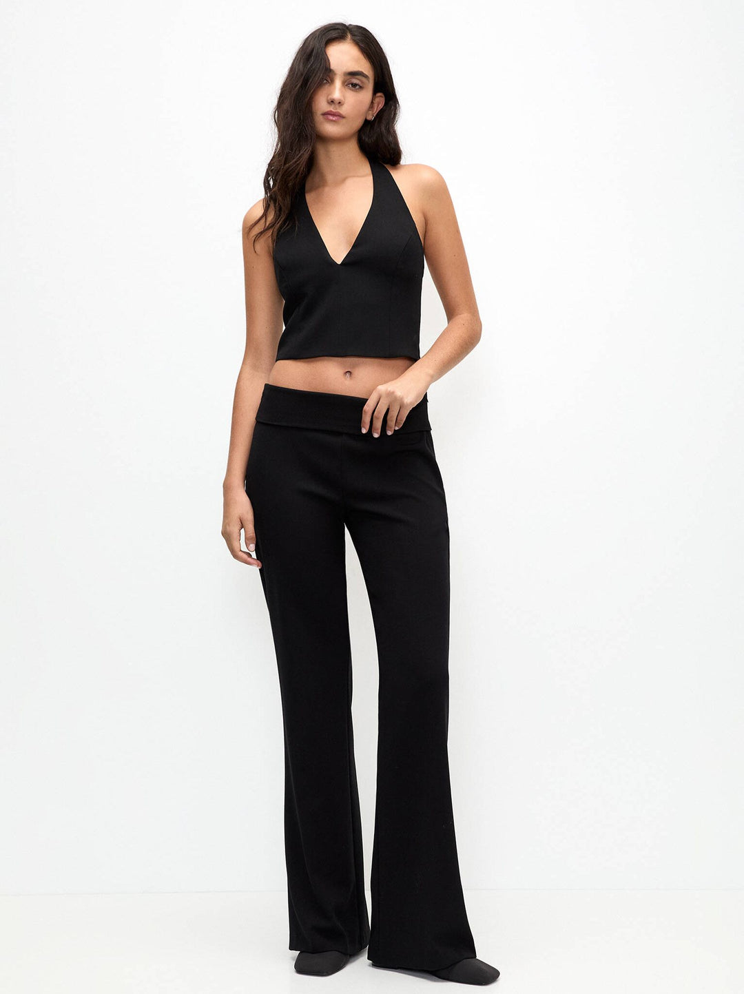 Moudda PULL & BEAR - Pantalon Flare Ceinture Revers Renewcell - Tunisie 8