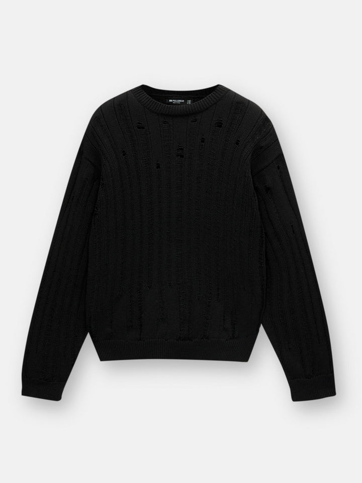 Moudda PULL & BEAR - Pull Manches Longues Distressed Night Out - Tunisie 1