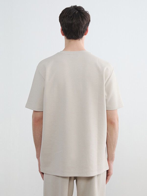 Moudda LC Waikiki - T-shirt imprimé manches courtes en jersey pour Homme couleur Beige - Tunisie 4