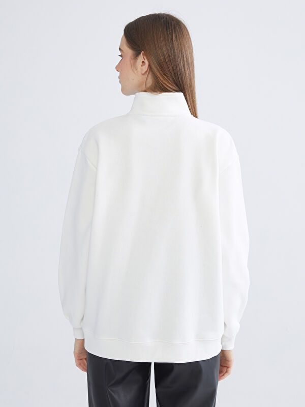 Moudda LC Waikiki - Sweatshirt en jersey sous licence Femme Ecru - Tunisie 4