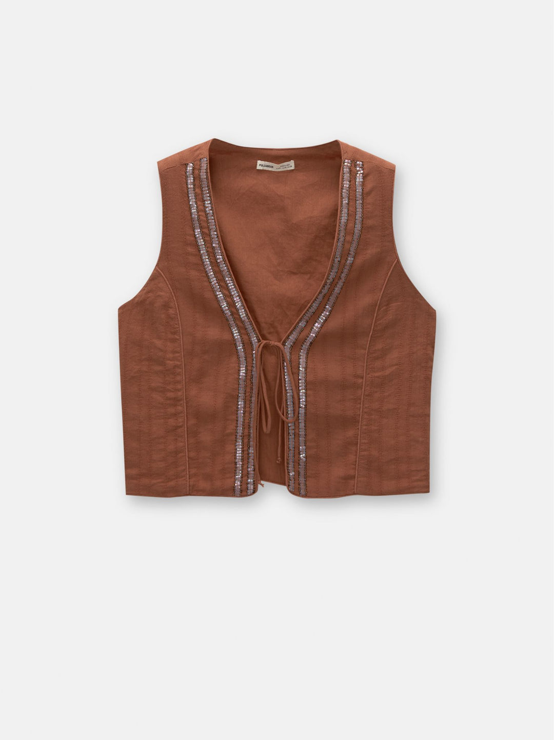 Moudda PULL & BEAR - Gilet Lacet Détail Nacre - Tunisie 3