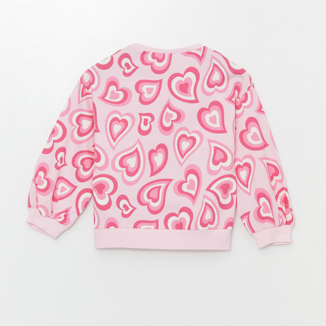 Moudda LC Waikiki - Pyjama en jersey manches longues moyen Fille Imprimé rose - Tunisie 3