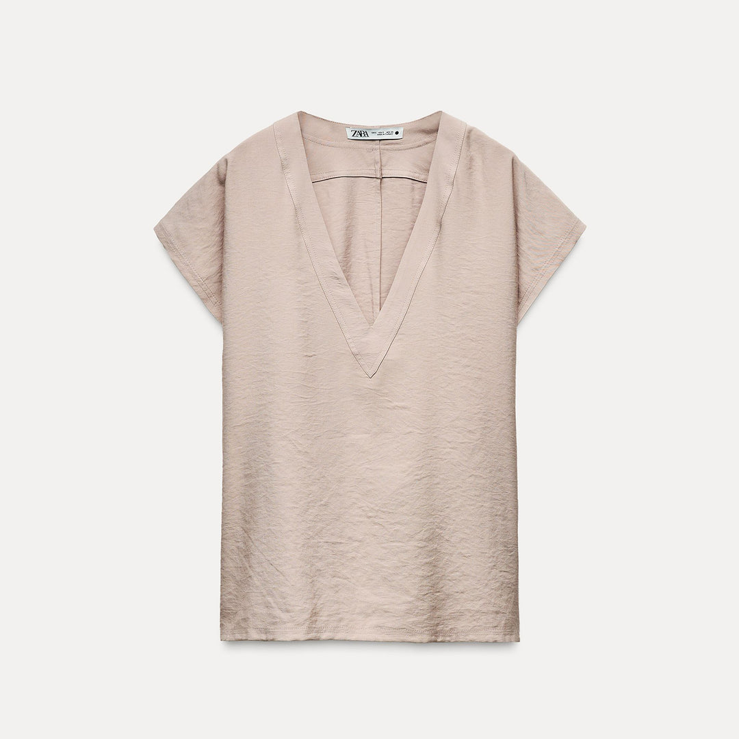 Moudda ZARA - Set top viscose col en V - Tunisie 1