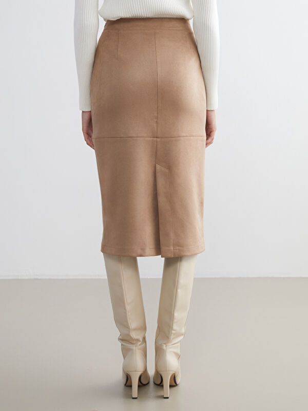 Moudda LC Waikiki - Jupe tissée Femme Brun clair - Tunisie 4