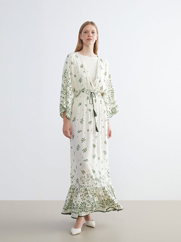 Moudda LC Waikiki - Robe tissée manches longues Femme Imprimé vert - Tunisie 2