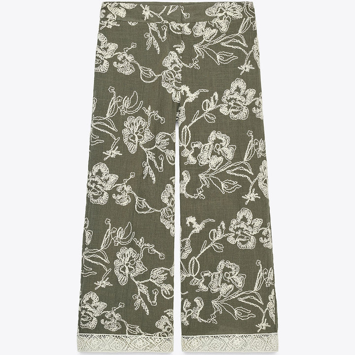 Moudda ZARA - Ensemble Pantalon - Broderie Suisse & Guipure - Tunisie 1