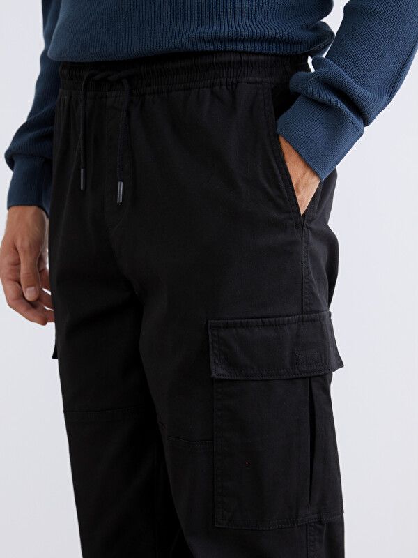 Moudda LC Waikiki - Pantalon cargo en tissu pour Homme couleur Noir - Tunisie 3
