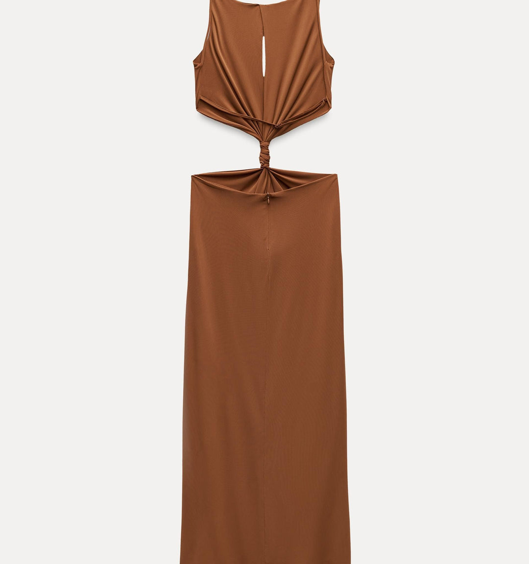 Moudda ZARA - Robe longue maille col fermé dos ouvert découpes torsadées - Tunisie 2