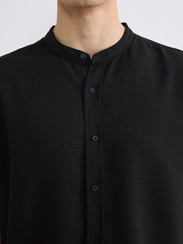 Moudda LC Waikiki - Chemise manches courtes en tissu pour Homme couleur Noir - Tunisie 3