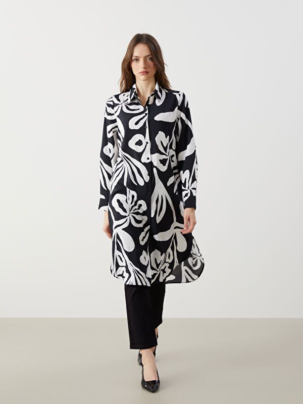 Moudda LC Waikiki - Tunique imprimée tissée cv à manches longues pour Femmes - Tunisie 1