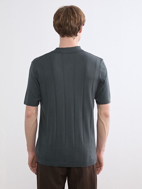 Moudda LC Waikiki - Pull manches courtes en tricot pour Homme couleur Vert - Tunisie 4
