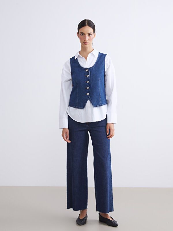 Moudda LC Waikiki - Pantalon tissé en denim Femme Rodéo noir - Tunisie 1