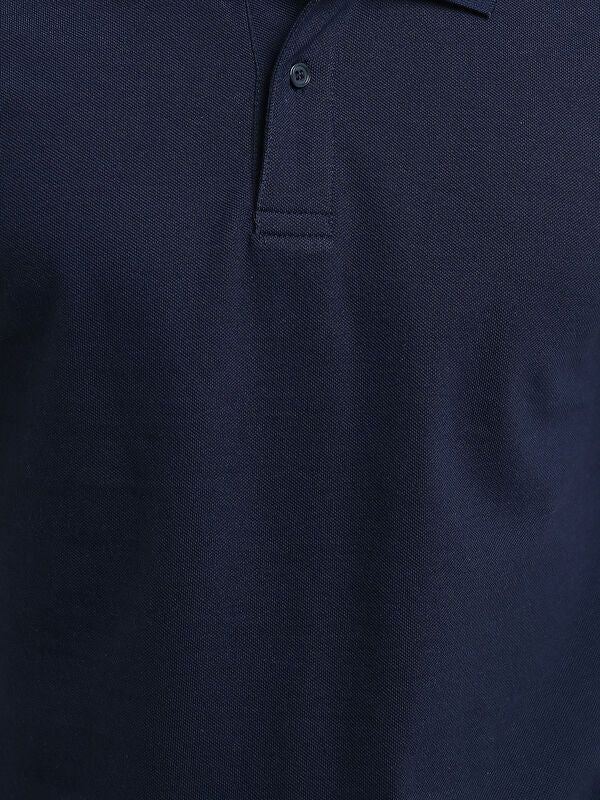 Moudda LC Waikiki - T-shirt col polo basique manches courtes en jersey couleur Bleu marine clair pour hommes - Tunisie 3