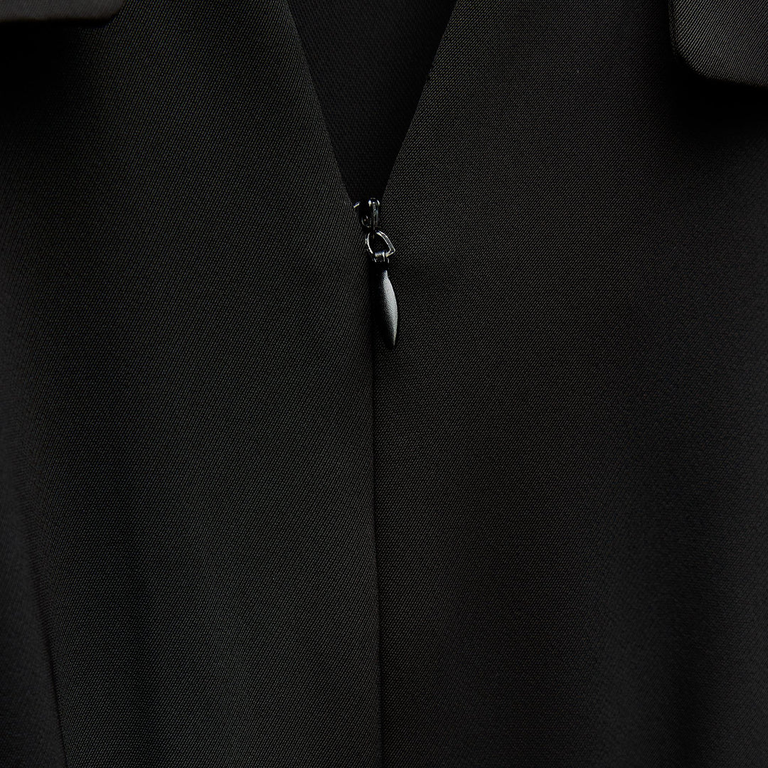 Moudda ZARA - Combinaison crêpe fermeture éclair devant pantalon ample ceinture boucle dorée - Tunisie 4