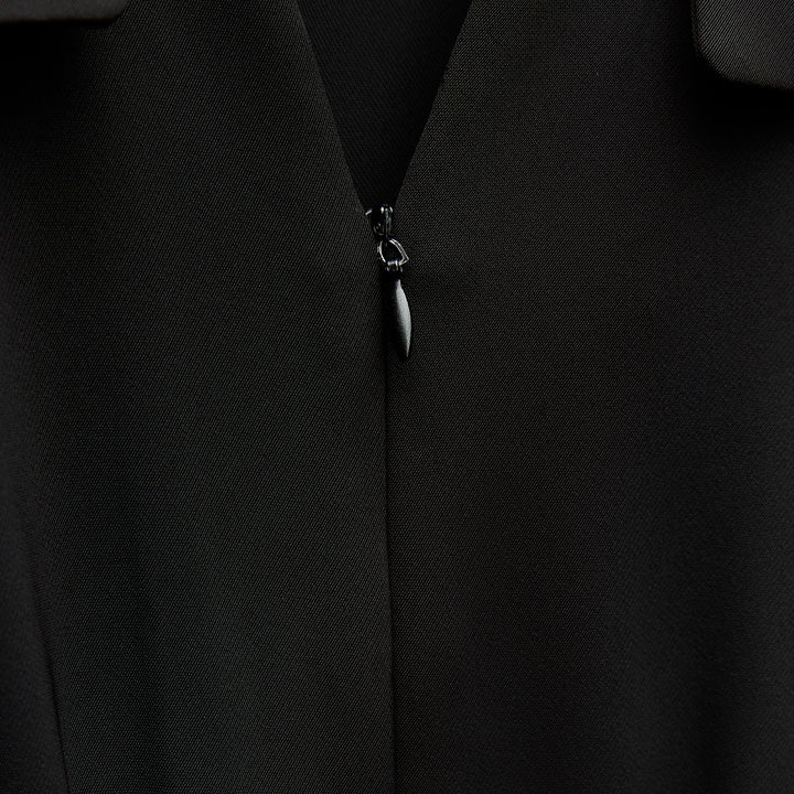 Moudda ZARA - Combinaison crêpe fermeture éclair devant pantalon ample ceinture boucle dorée - Tunisie 4