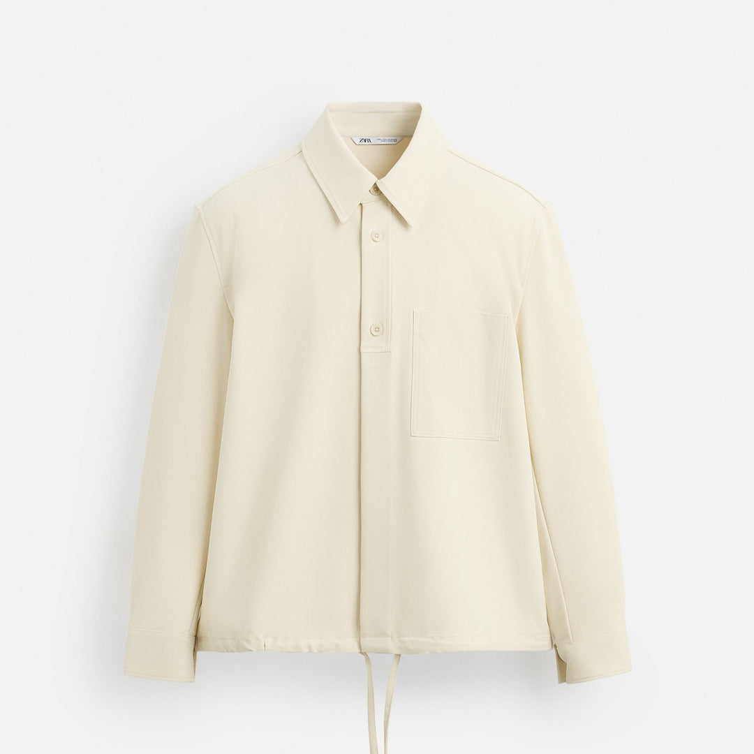 Moudda ZARA - Veste - Col Polo & Poche (Chambray & Vert) - Tunisie 1