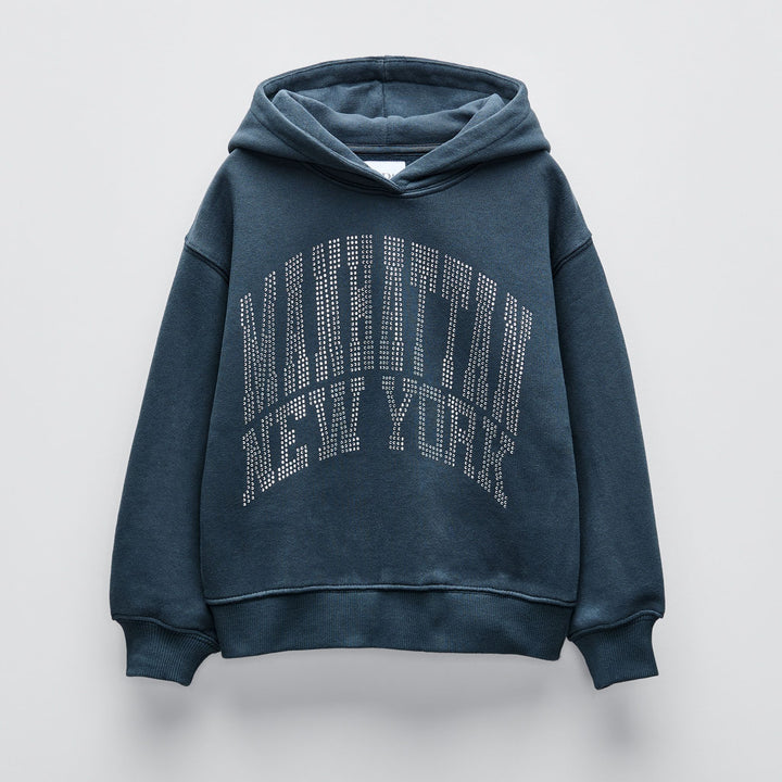 Moudda ZARA - Sweat à capuche texte strass - Tunisie 1