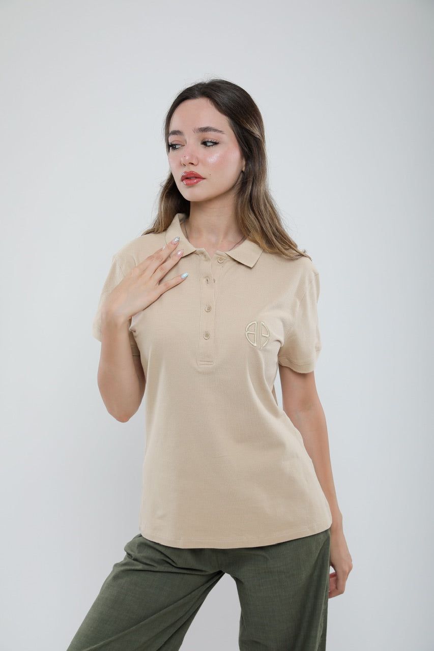 Moudda Billiorich - Polo Femme Slim Fit en Piqué de Coton - Tunisie 2